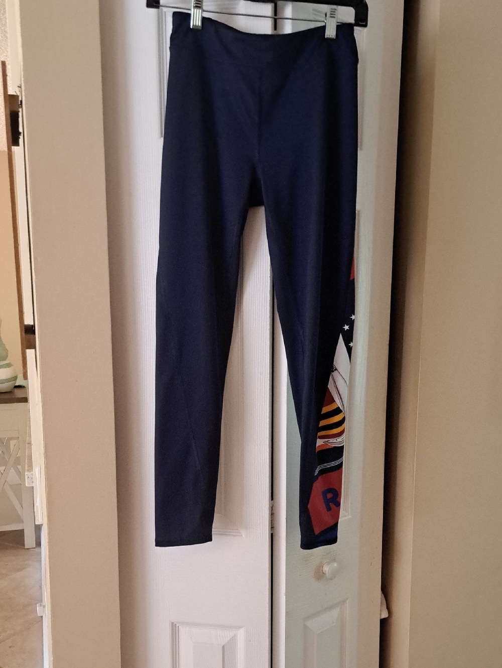 Polo Ralph Lauren Navy Legging w/ Side Sailing Graphic   Kids Girls Sz16  XL EUC